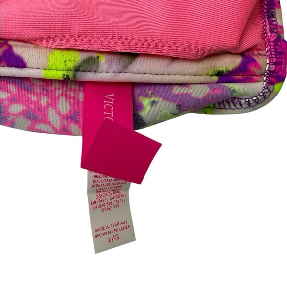 Victoria’s Secret Bikini Top Size L Floral Hawaiian Removable Pads Beach Halter - Picture 3 of 8